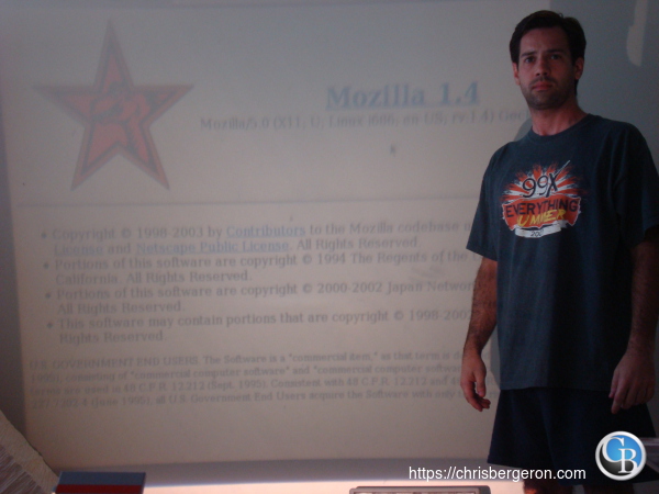 Me in front of the projected image