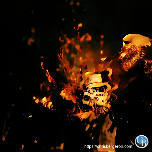 skull face on fire "skull face on fire"