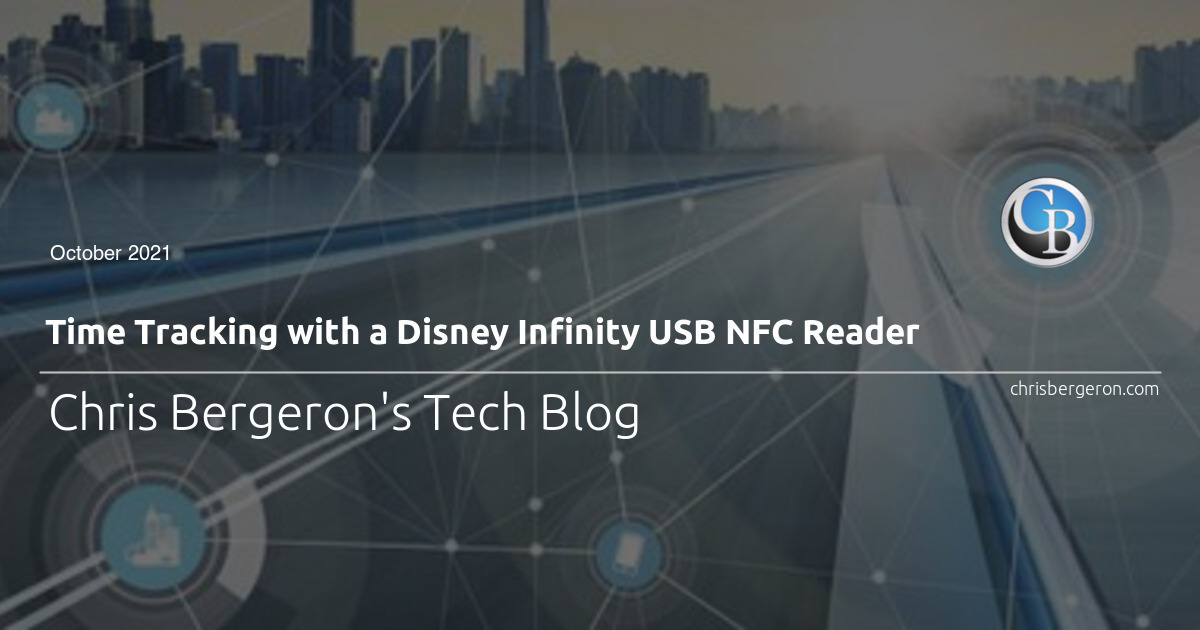 Time Tracking with a Disney Infinity USB NFC Reader