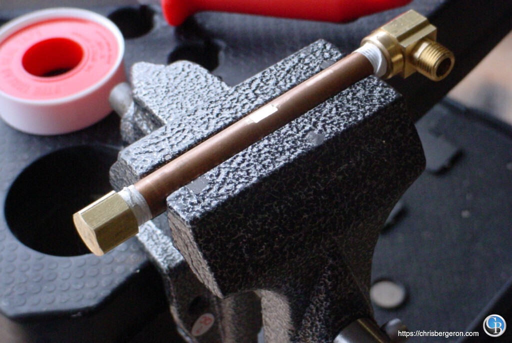 The propane port on the burner